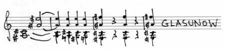 Klavierbeispiel zu Schostakowitsch Symphonie Nr.1 Version Glasunow - Ms. Jan Reichow